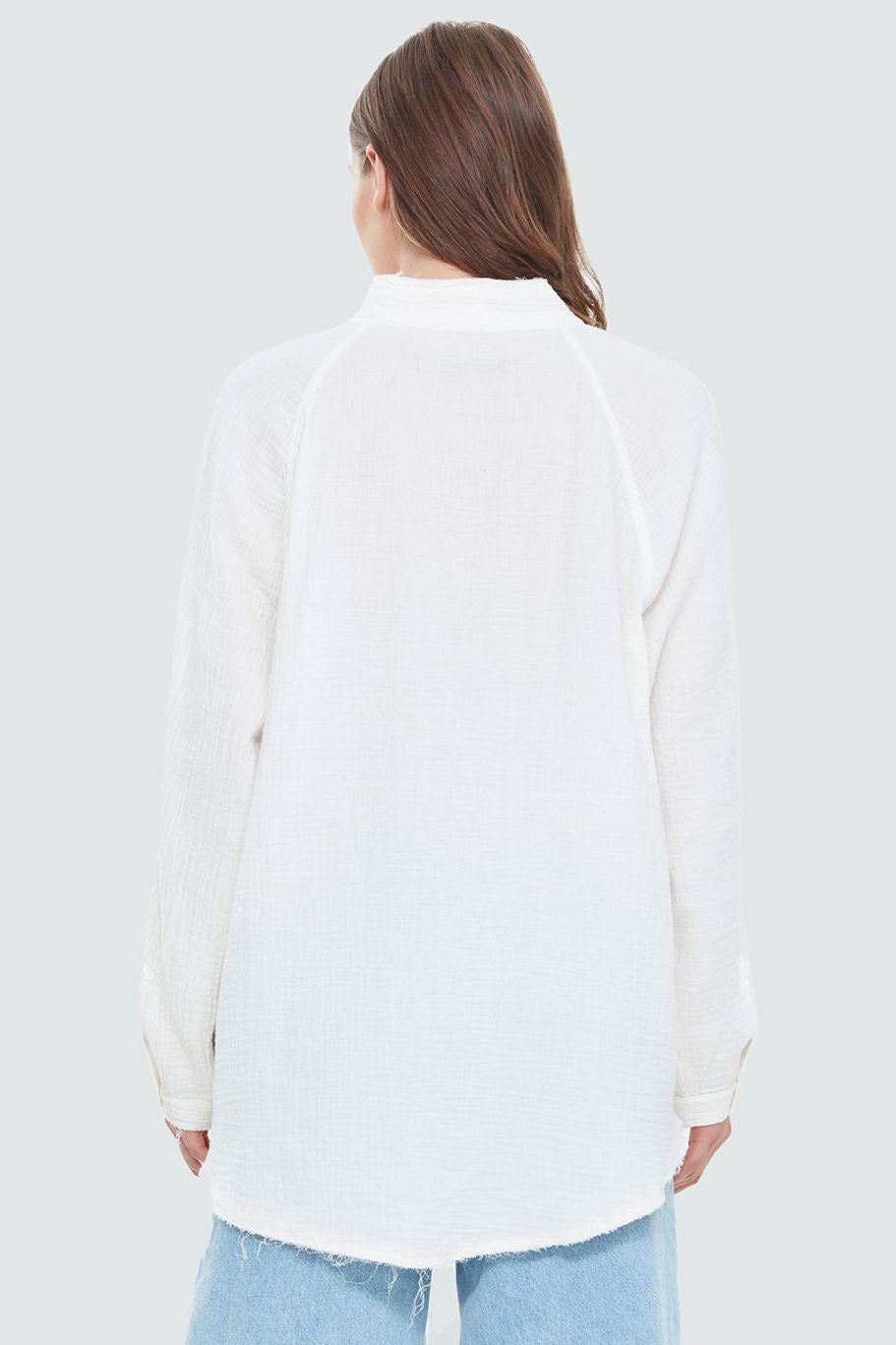 Button Front Gauze Tunic