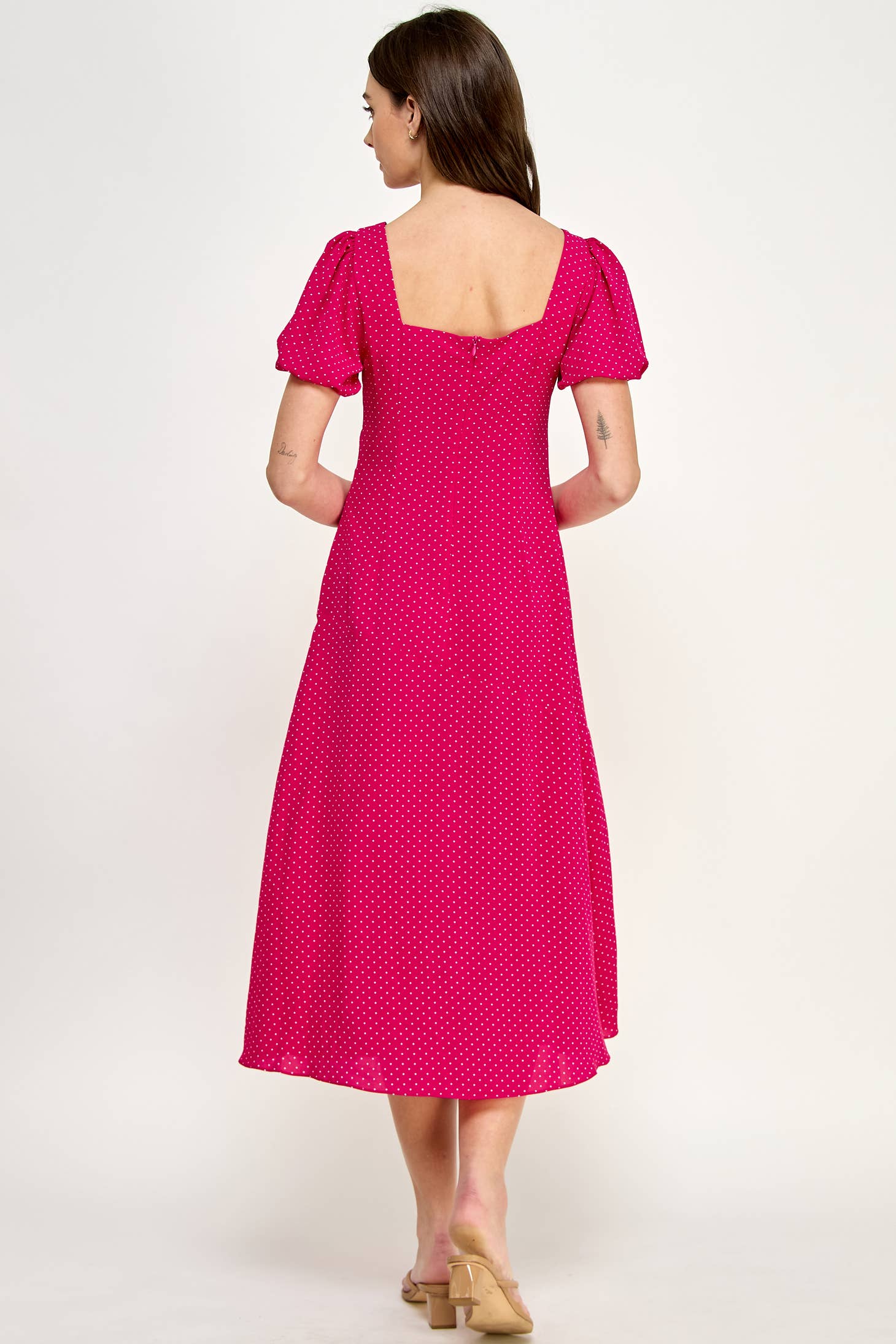 Midi Polkadot Dress