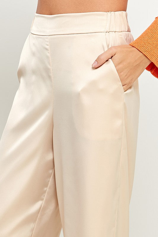 Straight Cropped Wide Pants