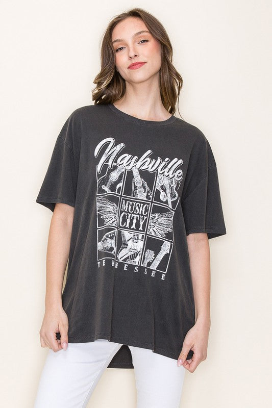 Premium Wash Oversized Nashville Top