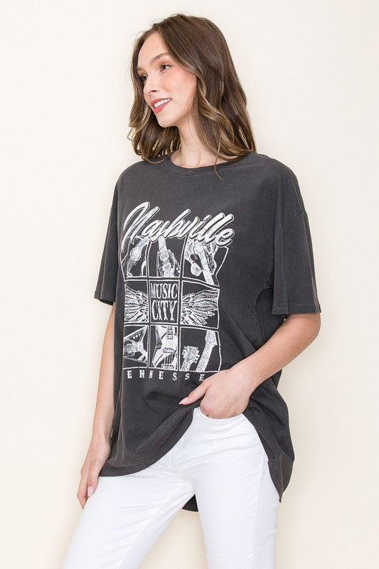 Premium Wash Oversized Nashville Top