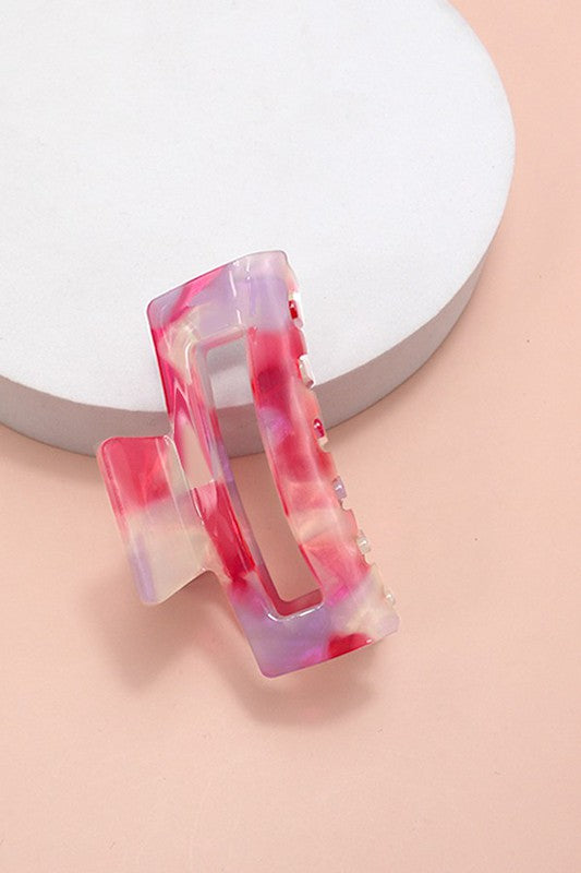 Rectangle Colorful Hair Claw Clip