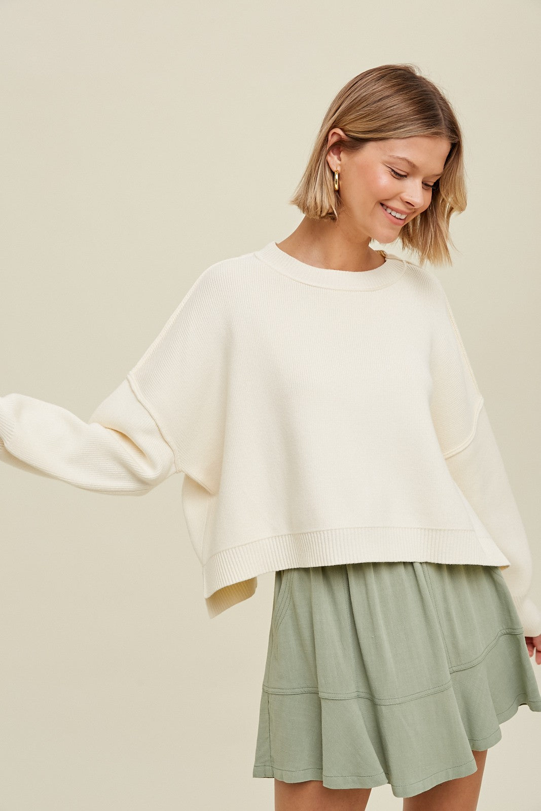 Relaxed Crop Sweater