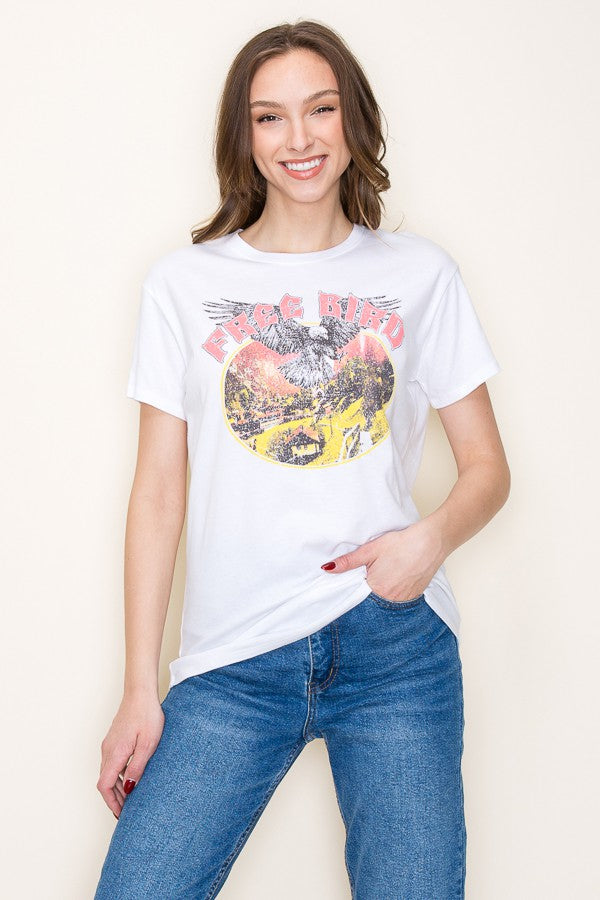 Free Bird Eagle Graphic Top