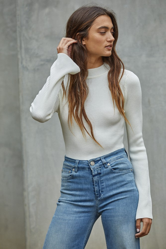 Knit Mock Neck Long Sleeve