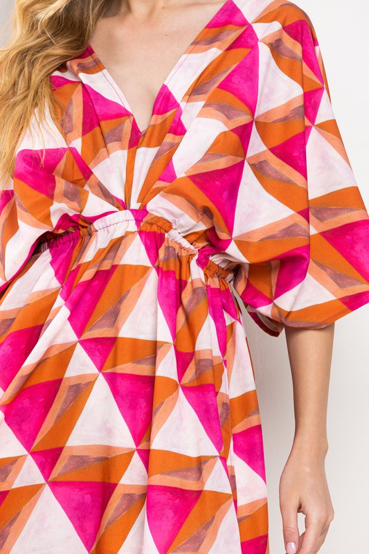 Printed Side Slits Maxi Dress