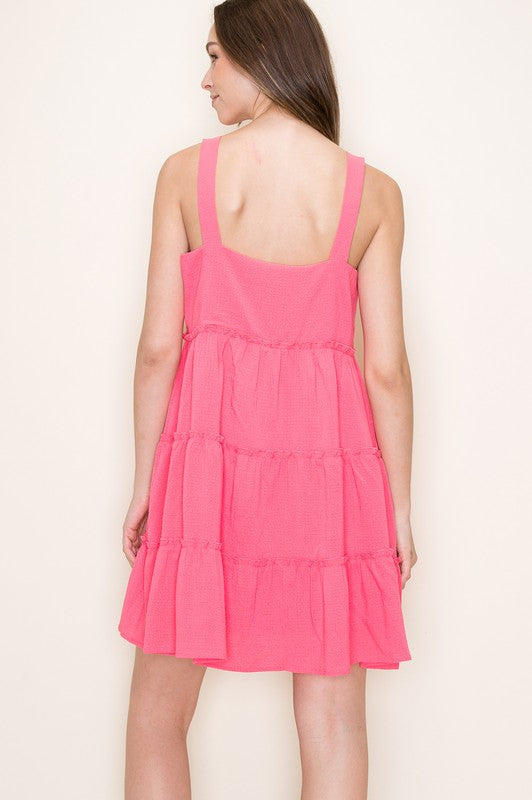 Sleeveless Tiered Babydoll Dress