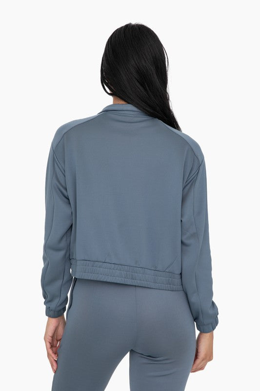 Mock Neck Zip-Up Active Jacket