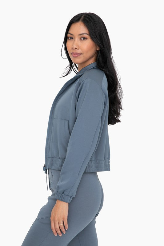 Mock Neck Zip-Up Active Jacket