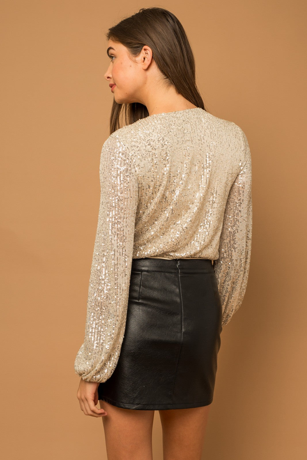 Sequin Long Sleeve Bodysuit