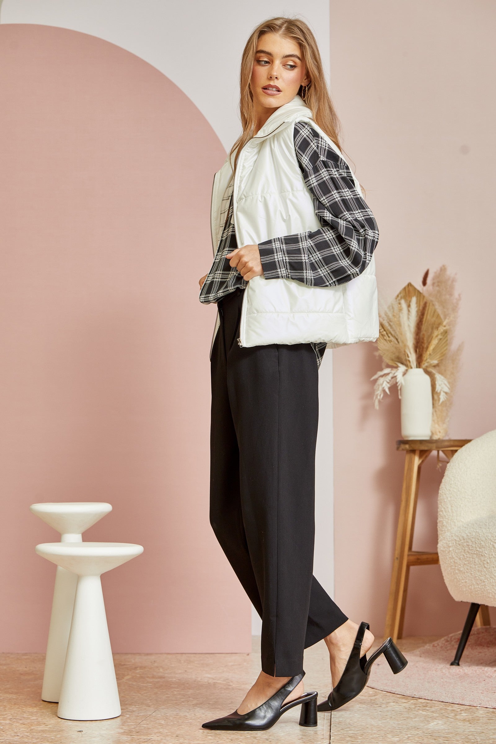 Zip Up Puffer Vest