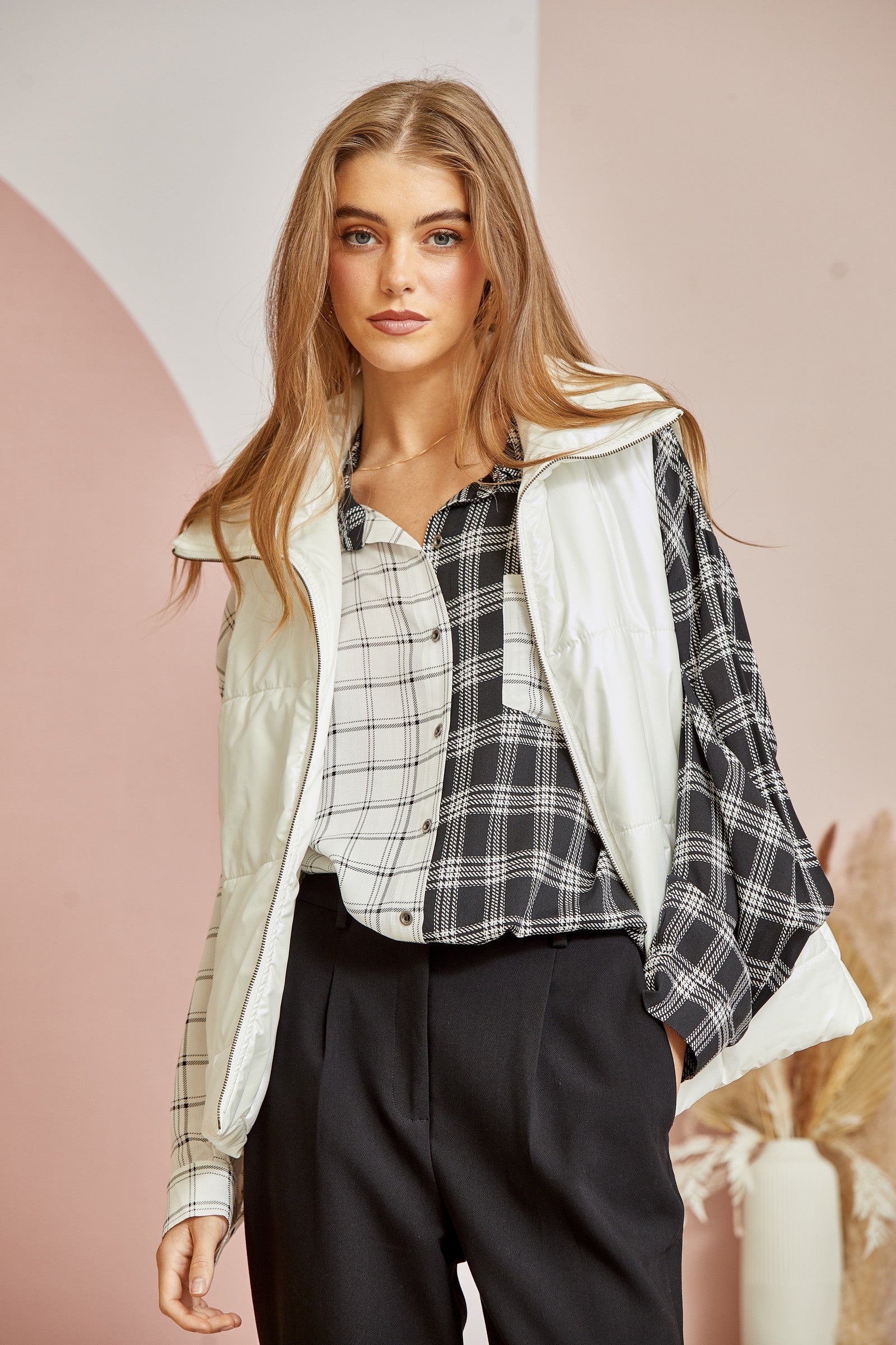 Zip Up Puffer Vest