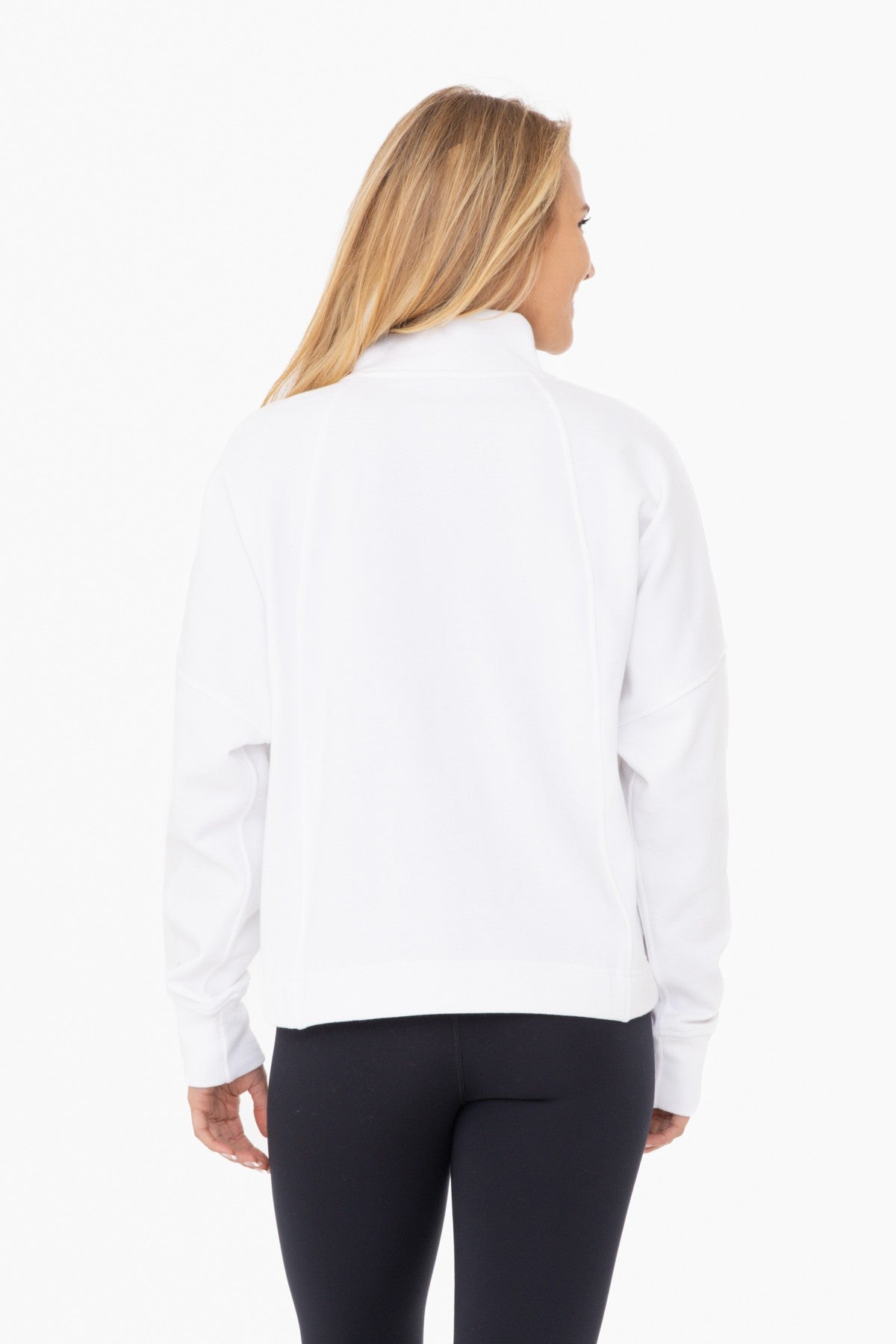 Front Seamed Solid Quarter Zip