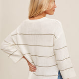 Round Neck 3/4 Sleeve Sweater