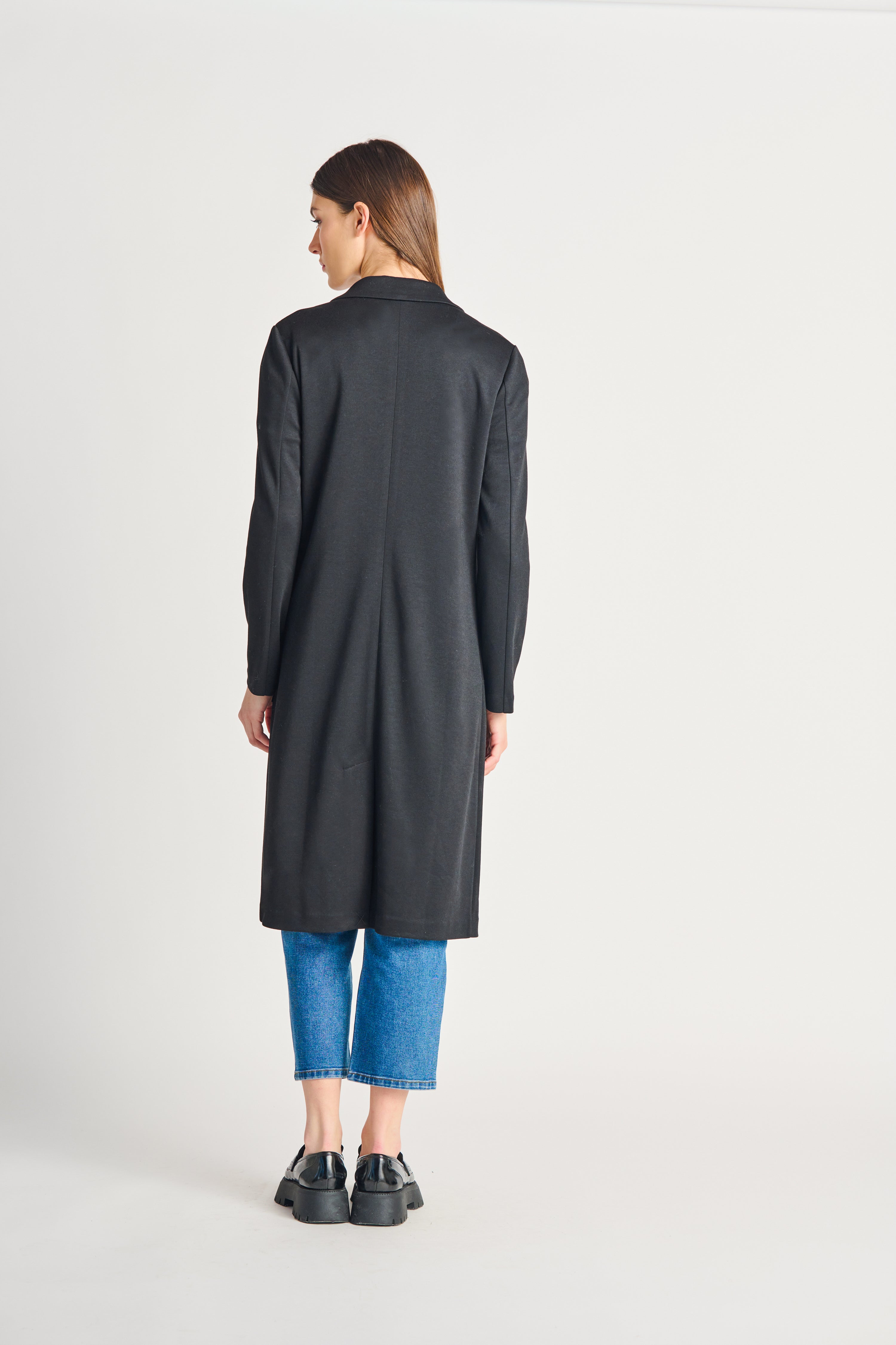 Long Blazer Pocketed Cardigan