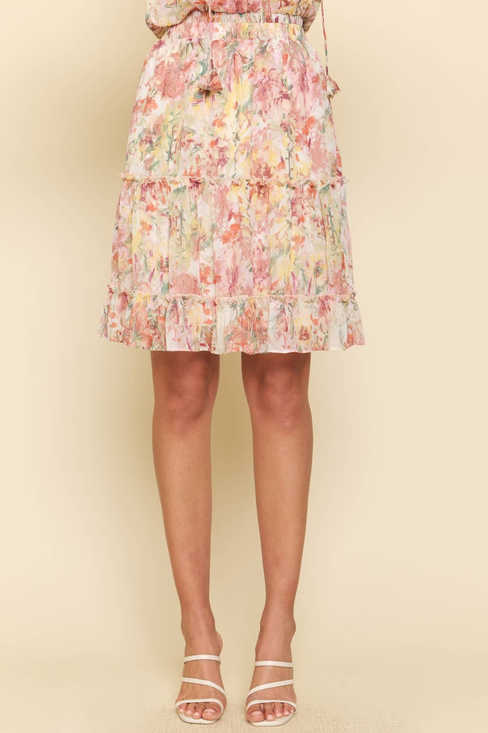 Tiered Chiffon Skirt
