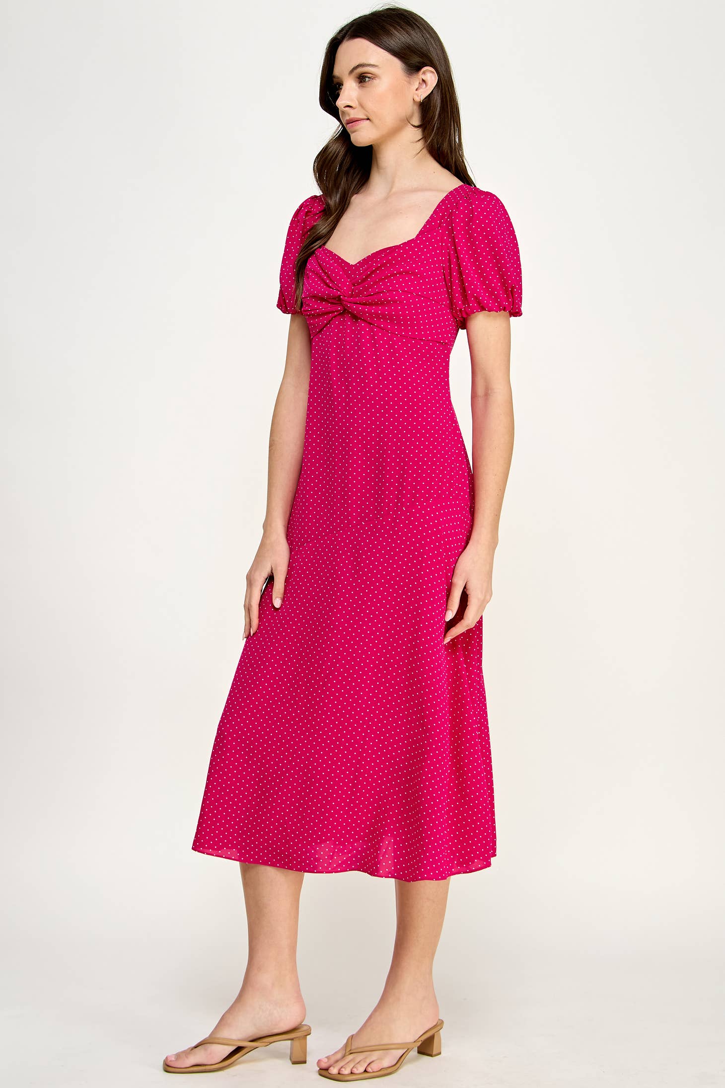 Midi Polkadot Dress