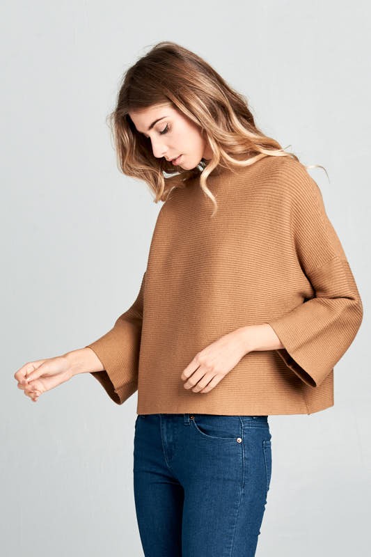 Not Your Casual Top Ribbed Sweater