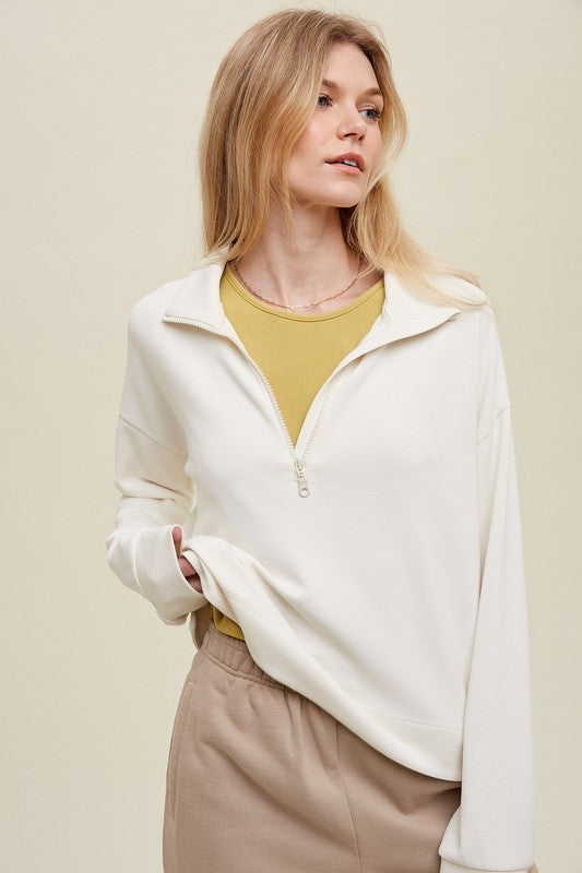Buttery Light Solid Quarter Zip