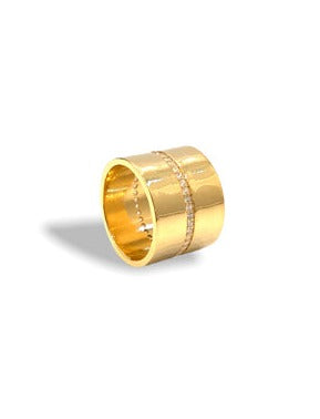 Gia Cigar Band Ring