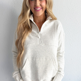 Fleece French Terry Half Zip Sweatshirt