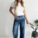 Wide Leg 2 Tone Denim