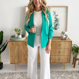 Recycled Shirred Sleeve Blazer