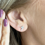 Antique Hand Set Cross Studs