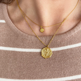 Double Layered Round Pendant Necklace