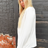 Ponte One Button Front with Patch Pocket Blazer