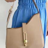 Havana Asymmetrical Shoulder Bag with Lock