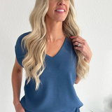 Dolman Sleeve V-Neck Top