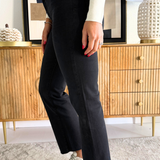 Kelsey High Rise Fab Ab Ankle Flare With Raw Hem