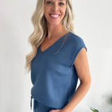 Dolman Sleeve V-Neck Top