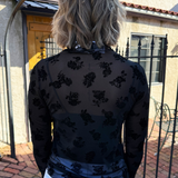 Floral Lace Long Sleeve Layering Top