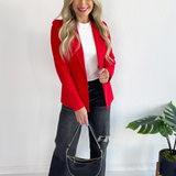 Knit Sleeve Blazer