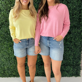 Rolled Boat Neck Light Sweater