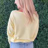 Rolled Boat Neck Light Sweater