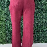 Suede Wide Leg Pant