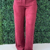 Suede Wide Leg Pant
