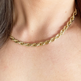 Gold Twist Chain Necklace