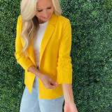 Recycled Shirred Sleeve Blazer