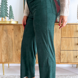 Suede Wide Leg Pant