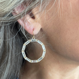 Baguette Circle Dangle Earrings