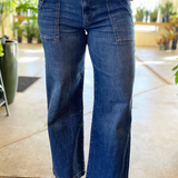 Jodi High Rise Wide Leg Porkchop Front Pockets