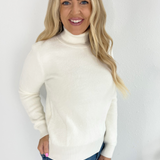 Fuzzy Reversible Mock Neck Sweater