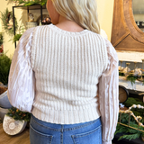 Contrast Sleeve Sweater