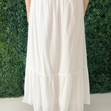 Elastic Waist Tiered Skirt