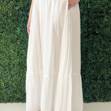 Elastic Waist Tiered Skirt