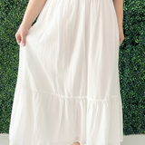 Elastic Waist Tiered Skirt